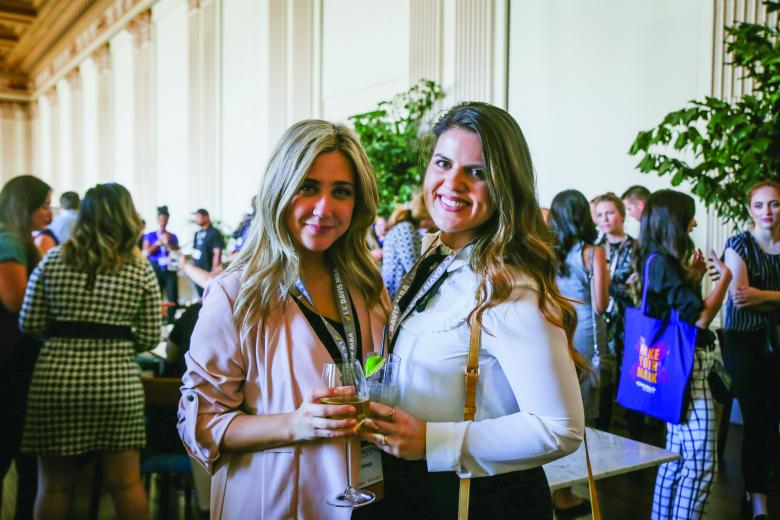 Kyra Klopp, performance marketing coordinator, Mering; and Diana Raveica, event manager, UC Davis