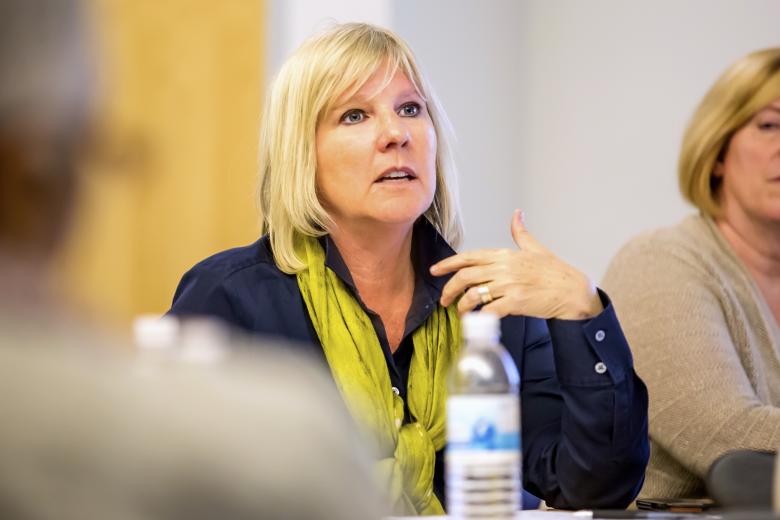 Shelly Willis, executive director of the Sacramento Metropolitan Arts Commission, moderates the panel discussion. The March 30 agenda included updates on the installation of the Jeff Koons sculpture, the selection process for regional artists, and priorities for the art plan for the new downtown arena. Shelly Willis, executive director of the Sacramento Metropolitan Arts Commission, moderates the panel discussion. The March 30 agenda included updates on the installation of the Jeff Koons sculpture, the selection process for regional artists, and priorities for the art plan for the new downtown arena.