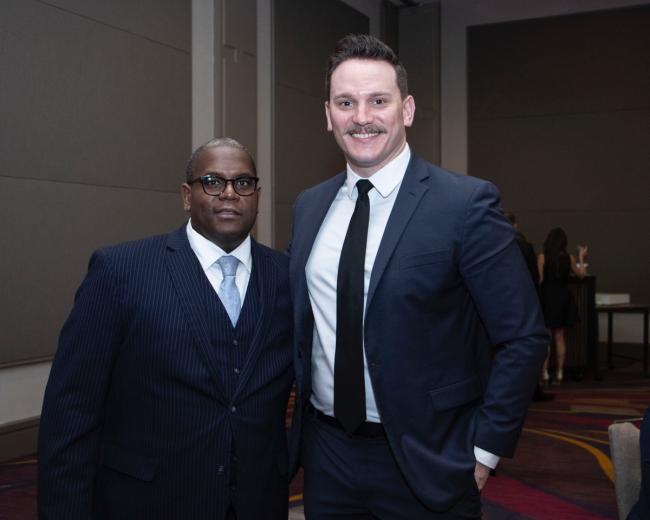 Cornelious Burke, director of government affairs, Prologis, and Vance Jarrard, director of state government affairs, Comcast