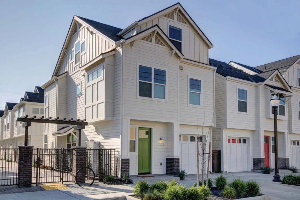 The new 2500 R Street community features the first 34 net-zero-energy homes in midtown Sacramento.