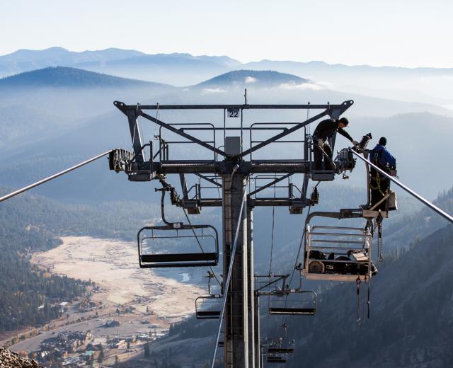 The final weeks before snowfall are crunch time at Squaw Valley and Alpine Meadows.