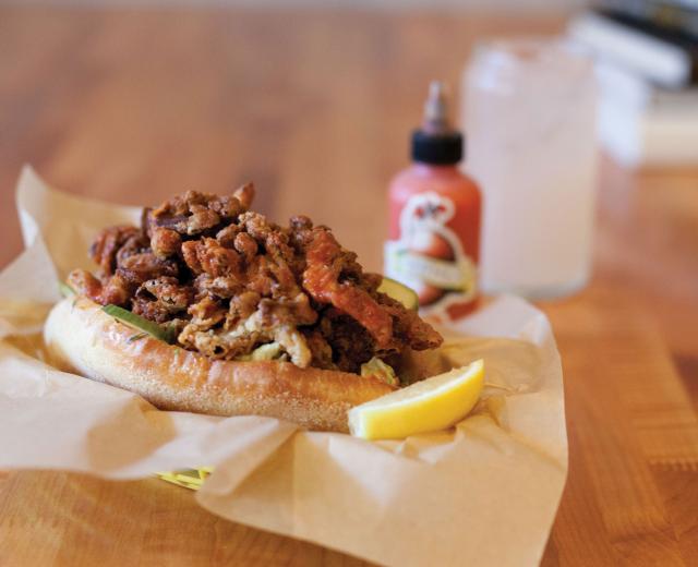 Chicken-fried mushroom po’boy from Mother