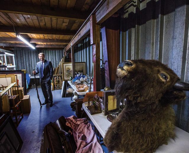 Brian Witherell at home in his treasure trove