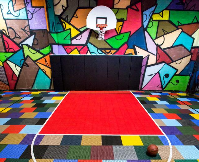 Basketball court at Big Hairy Dog