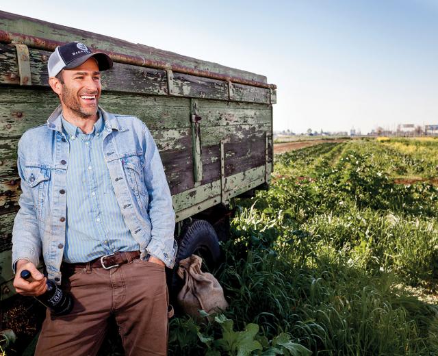 J-E Paino at his hops farm, Ruhstaller Farm + Yard, outside Dixon in Solano County. 