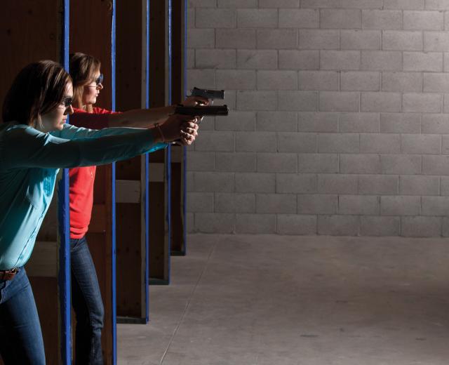 Inside the unfinished shooting lanes at the new Capital Gun Club in Roseville, which opens this month.