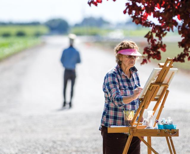 Mary Neri King, a Winters-based artist, participates in YoloArts’ Arts & Ag project, formed to raise awareness of Yolo’s rural farmland, history and the arts.