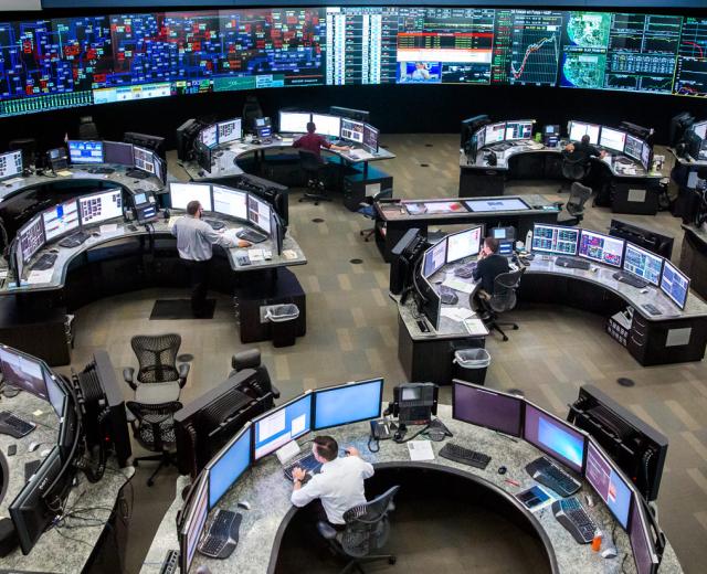 Inside the control room of California ISO, headquartered in Folsom.