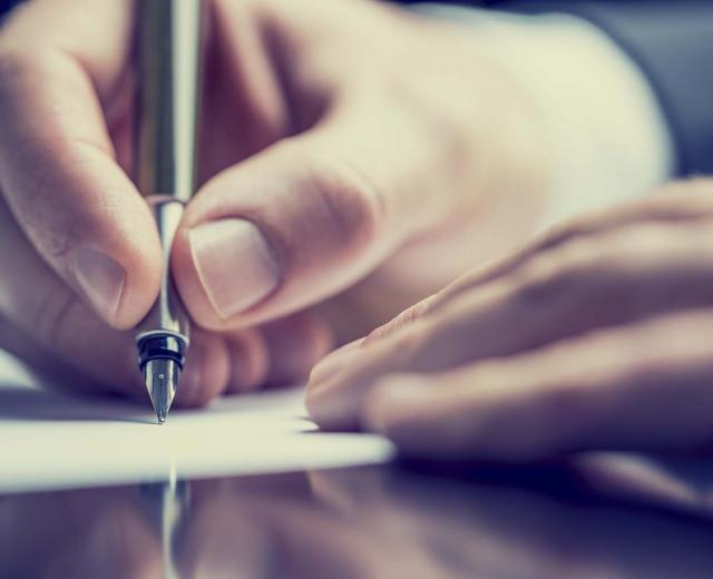 This gentleman planned ahead, and now — he's signing something. 

(shutterstock)