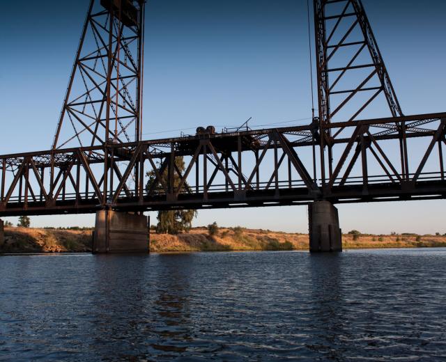 The San Joaquin River at the Mossdale County Park near Manteca.