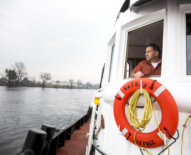 Captain Jeff Hedlund manages Brusco Tug & Barge’s Northern California operation in Stockton, where he started as a deckhand in 1973.