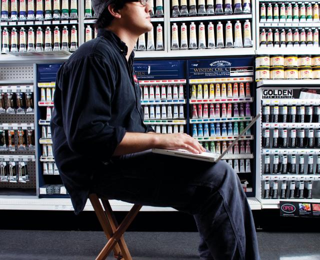 Andrew Cook, assistant manager, Utrecht Art Supplies 