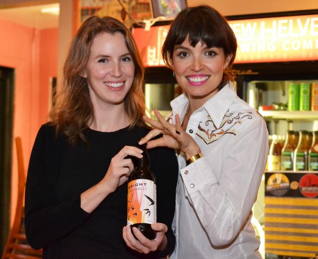 Muralists Hennessy J. Christophel (left) and Sophia Lacin (right)