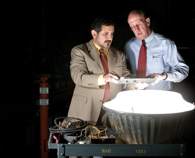 Emir Macari, dean, Sacramento State College of Engineering and Computer Science, and JD Stack, administrator, California Smart Grid Center