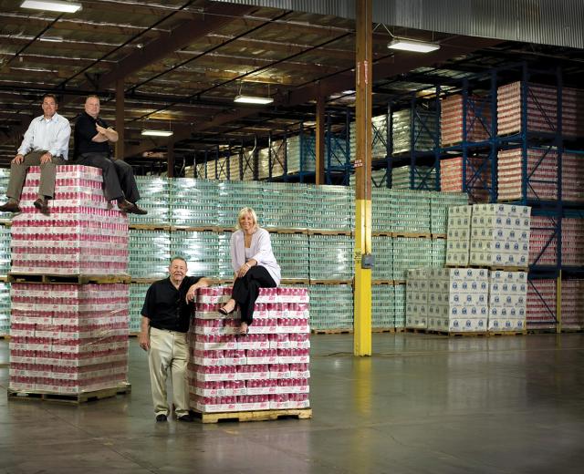 Grant Deary, executive vice president of sales and marketing; Tim Deary, executive vice president of beer; Don Deary, president and COO; and Shannon Deary-Bell, executive vice president, all of Nor-Cal Beverage Co. Inc. 