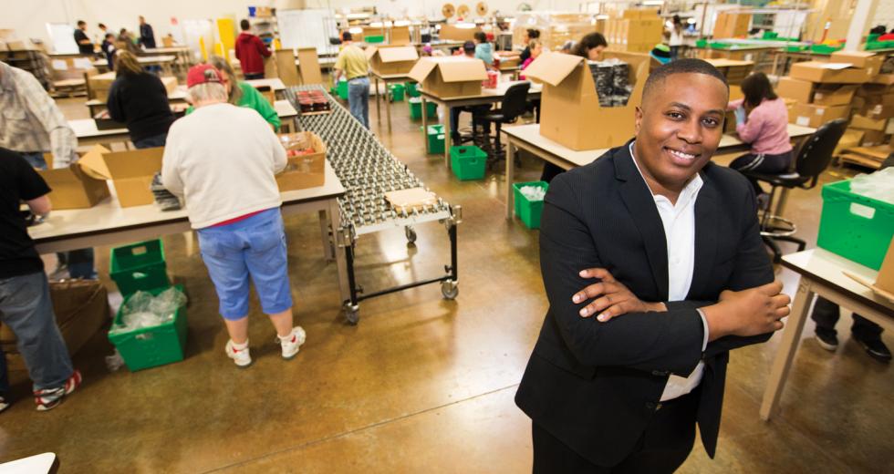 Inside the Rapid Ramen production facility. UC Davis graduate Chris Johnson developed the noodle-cooking product, which is now available in stores nationwide.