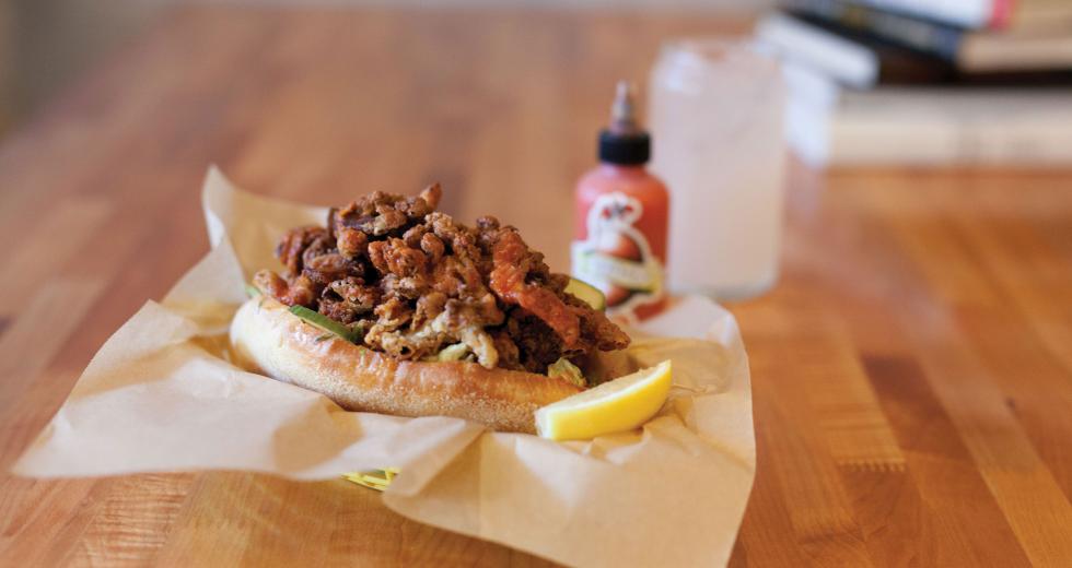 Chicken-fried mushroom po’boy from Mother