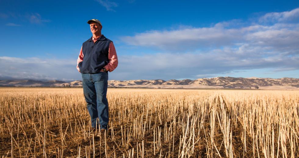 Yolo County's Fritz Durst has been using the no-till method for 20 years.   