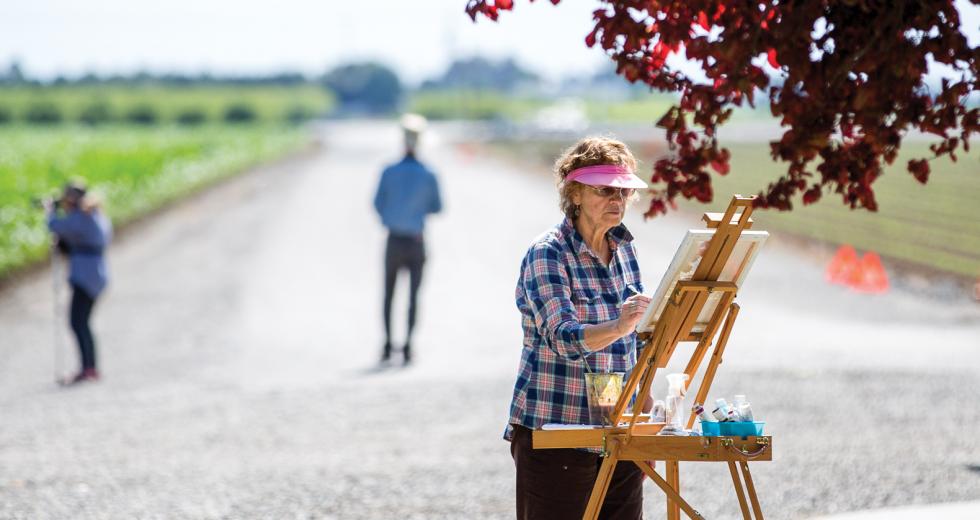 Mary Neri King, a Winters-based artist, participates in YoloArts’ Arts & Ag project, formed to raise awareness of Yolo’s rural farmland, history and the arts.
