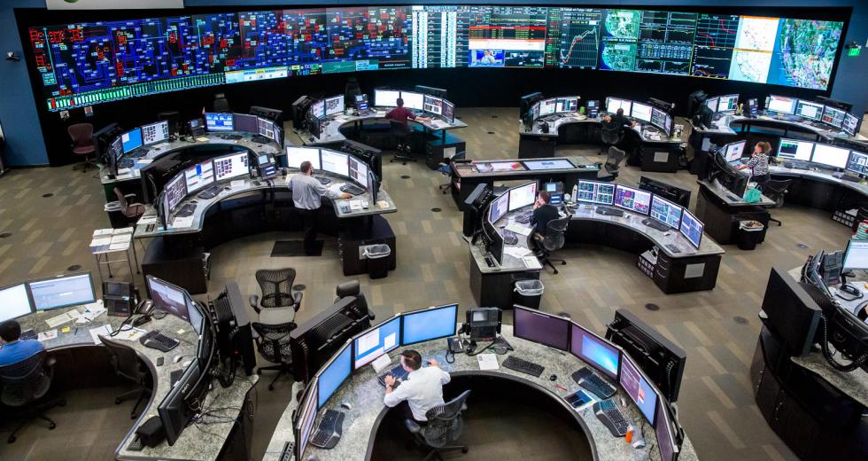 Inside the control room of California ISO, headquartered in Folsom.