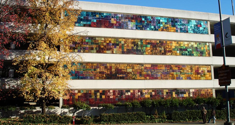 The Way Home enamel mural on 3rd and L Streets in Sacramento. (Photo courtesy Sacramento Metropolitan Arts Commission)
