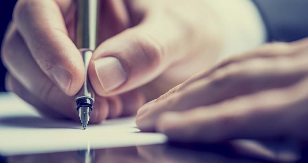 This gentleman planned ahead, and now — he's signing something. 

(shutterstock)