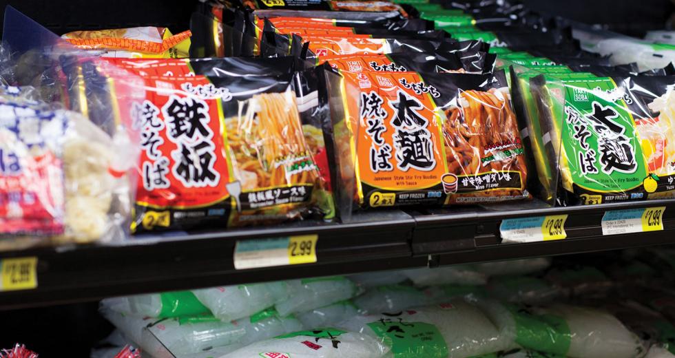 Shelves at Oto’s Market off Freeport Boulevard in Sacramento brim with Japanese imports and local produce