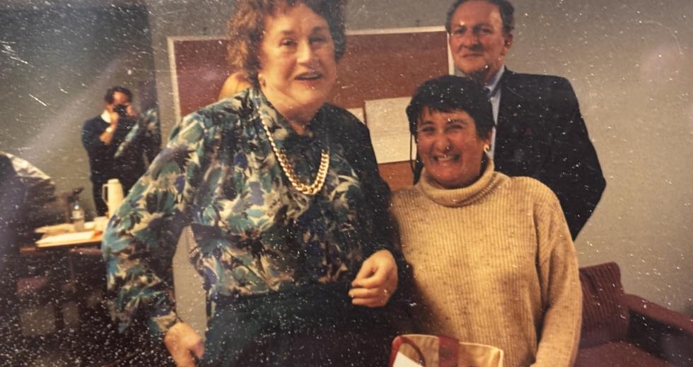 Trudy Kalisky beams in a photo with Julia Child, date unknown. (Photo courtesy of Lorin Kalisky)