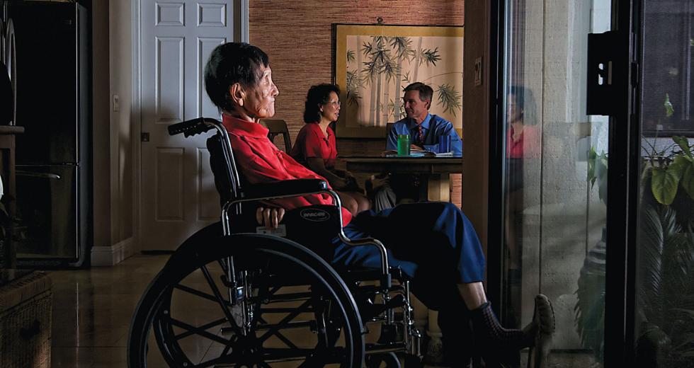Jessie Lum, 96, has dementia and currently lives in an assisted-living facility at a cost of $3,500 a month. Lum's daughter Marian Bayham purchased Lum's long-term care insurance 15 years ago. It now covers 85 percent of her living costs.