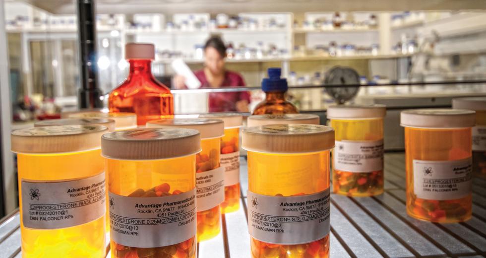 Doctor's are able to micromanage their patients' dosage of bioidentical hormones using compounding pharmacies such as Advantge Pharmaceuticals in Rocklin.