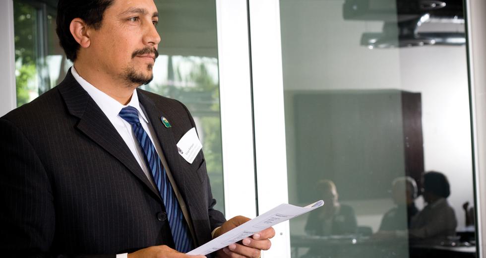 Enrique Rodriguez, associate construction analyst with the state's Building Standards Commission, recently visited the AIA Central Valley chapter to educate architects about CalGreen. 