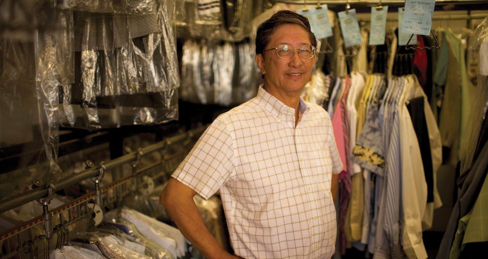 Kyle Lam, owner of Leibel's Cleaners & Tailors