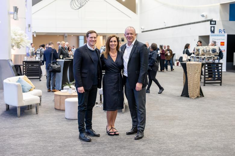 Grant Cook, president, Enpro; Dr. Allie Taylor, co-founder, Orange Kiwi and Conveyance Solutions, and her husband, Andrew Taylor, co-founder, Conveyance Solutions