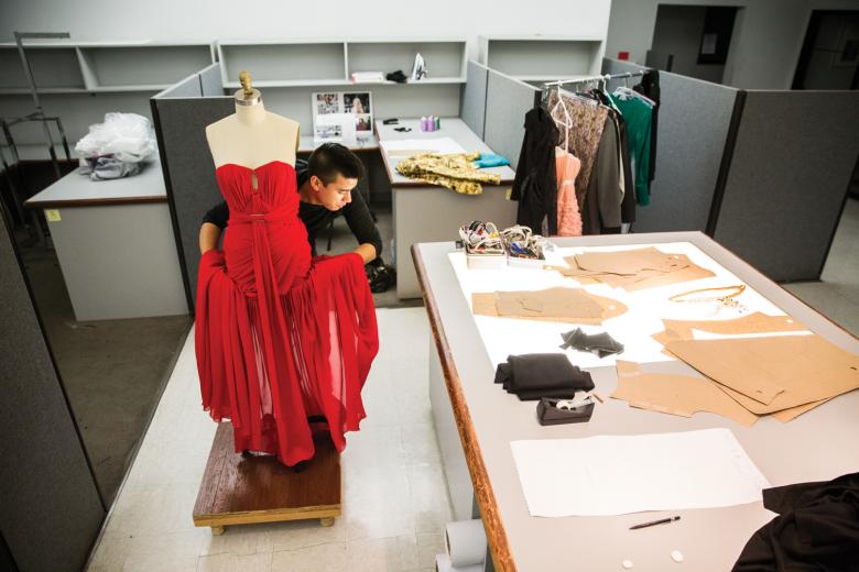 Michael Kouri, a fashion design graduate from American River College and the founder of Nolan Kouri Studios, says being a fashion designer in Sacramento is more affordable than working in a place like New York City but decidedly less profitable.  Michael Kouri, a fashion design graduate from American River College and the founder of Nolan Kouri Studios, says being a fashion designer in Sacramento is more affordable than working in a place like New York City but decidedly less profitable.