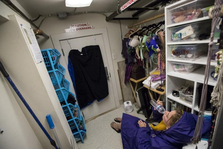 While at the California College of the Arts studying illustration, she learned of a mermaid bar opening on K Street. “I was able to apply with a mermaid résumé because I had photos and videos of me swimming and doing mermaid things,” says Smith, who did her first show in January 2011; she’s now head mermaid, overseeing nine other mermaids and the three mermen who perform in choreographed swims at the bar on Friday and Saturday evenings.