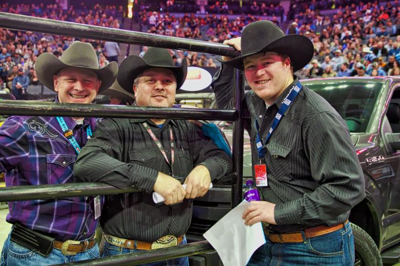 (L-R) Jerret Strong, Steve Atencio and Jake Molburg, with PBR’s sponsor fulfillment division.