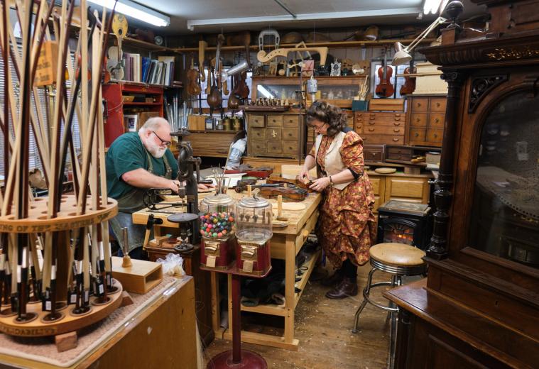 For violin maker Cheryl Macomber, much of the time she could spend making new instruments in her Sacramento shop gets diverted to repairs and restorations.