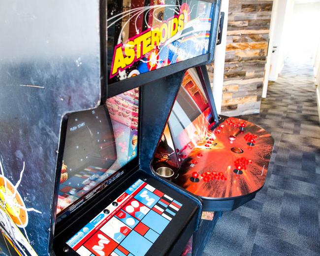 “We try to make the space fun for both employees and clients. It’s always evident and in your face, so even when we are on deadline, we see the possibility of fun” Rector is excited about changes to come for the space: covering the conference room walls with peel-and-stick wood panels from Stikwood, a client of Fuel; perhaps tracking down a shuffleboard that can double as a conference table, or even adding a graffiti mural in the next few years. “We try to make the space fun for both employees and clients. It’s always evident and in your face, so even when we are on deadline, we see the possibility of fun” Rector is excited about changes to come for the space: covering the conference room walls with peel-and-stick wood panels from Stikwood, a client of Fuel; perhaps tracking down a shuffleboard that can double as a conference table, or even adding a graffiti mural in the next few years.