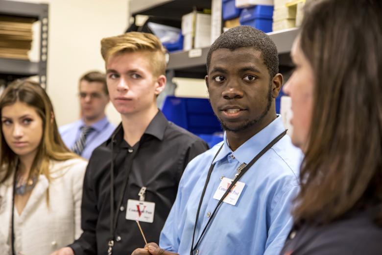 Davon Phillips (second from right) has wanted to be in law enforcement since an FBI agent spoke to his sixth-grade class.