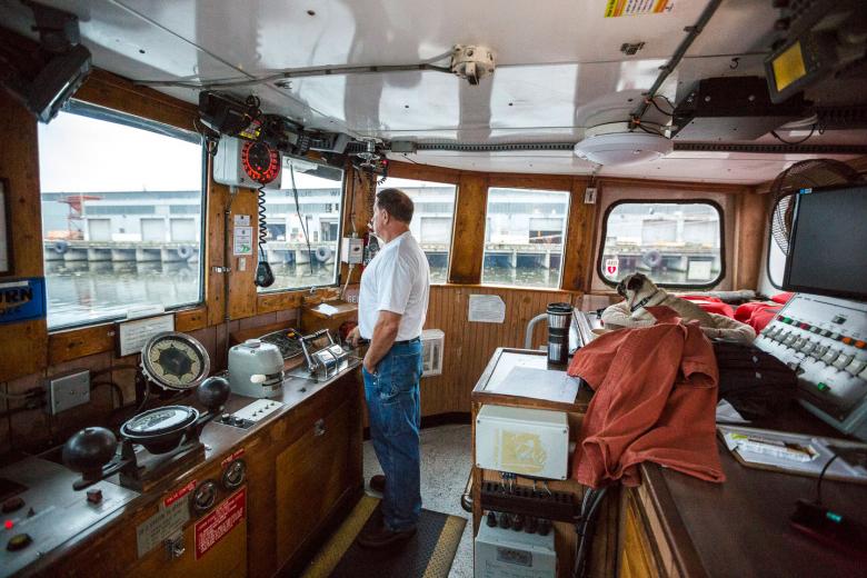 Born on Puget Island, a small island in the Columbia River in Washington, he's the kind of guy who’s more relaxed at sea than on land.  Born on Puget Island, a small island in the Columbia River in Washington, he's the kind of guy who’s more relaxed at sea than on land.
