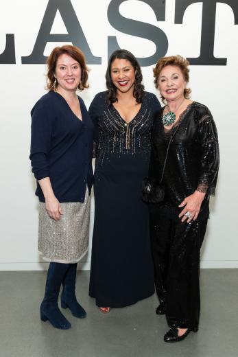 Rachel Teagle, founding director, Jan Shrem and Maria Manetti Shrem Museum of Art; London Breed, mayor, San Francisco; Maria Manetti Shrem, founding donor, Jan Shrem and Maria Manetti Shrem Museum of Art