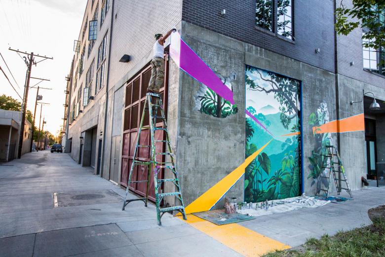 Padilla is responsible for the block-long Sacramento Kings mural on R and 16th streets, the murals on the front and back of Hot Italian on Q and 16th streets, as well as his recently completed mural, entitled “Look Deeper,” outside the Warehouse Artist Lofts on 12th Street.  Padilla is responsible for the block-long Sacramento Kings mural on R and 16th streets, the murals on the front and back of Hot Italian on Q and 16th streets, as well as his recently completed mural, entitled “Look Deeper,” outside the Warehouse Artist Lofts on 12th Street.