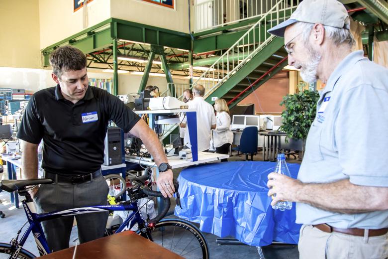 An auto mechanic by trade, Adrian Cummings admits, “My weakness is talking to people.”