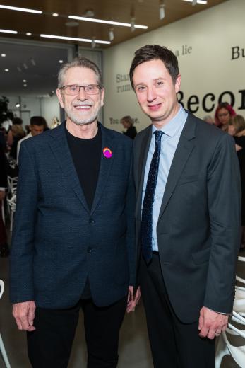 Stephen Kaltenbach, artist; and Ted Mann, independent curator, and guest cocurator, “Stephen Kaltenbach: The Beginning and the End” at Jan Shrem and Maria Manetti Shrem Museum of Art