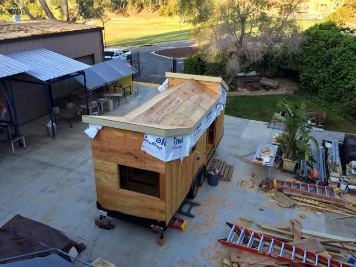 Completed framing and sheeting Completed framing and sheeting