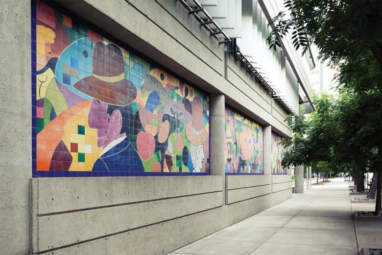 To control both the temperature and the lighting, the building used automated, vertical, exterior shading panels that could be adjusted depending on the time of day and season. A nighttime flushing cools off the thermal mass of the structure, including the concrete columns and floors, to keep the building cool during the day. To control both the temperature and the lighting, the building used automated, vertical, exterior shading panels that could be adjusted depending on the time of day and season. A nighttime flushing cools off the thermal mass of the structure, including the concrete columns and floors, to keep the building cool during the day.