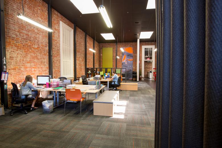 An open floor plan encourages collaboration and communication at Misfit, a Sacramento creative agency. An open floor plan encourages collaboration and communication at Misfit, a Sacramento creative agency.