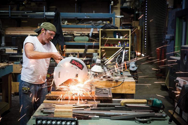 Parker also handles much of the steel work and, most importantly, ensures everything gets done on time. Parker also handles much of the steel work and, most importantly, ensures everything gets done on time.