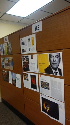 NEW VS. OLD: When you’re working on a big project like this, there’s nothing better than laying it all out to see the big picture. We’re using more white space, which gives the magazine a fresher, lighter look. Bold colors and high contrast is what’s new Comstock’s is all about.