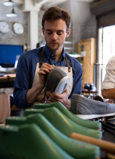 Now, Schwartz and his hip, handmade shoes can be found in his shop, Benjamins Shoe Corporation, located at the Warehouse artist lofts on 11th and R streets in midtown Sacramento. Now, Schwartz and his hip, handmade shoes can be found in his shop, Benjamins Shoe Corporation, located at the Warehouse artist lofts on 11th and R streets in midtown Sacramento.